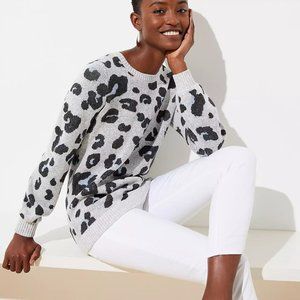 LOFT | Leopard Jacquard Sweater